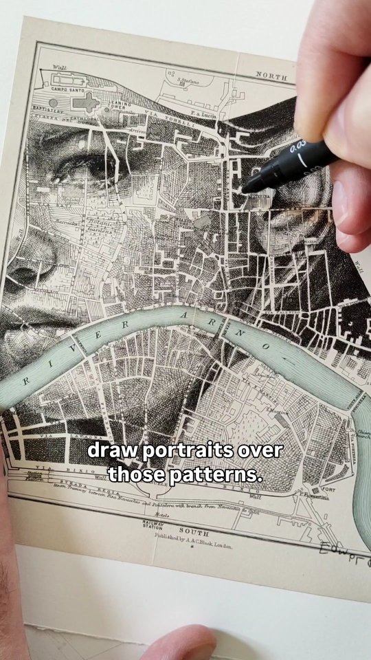 Crosshatching over maps, one line at a time 🗺️✍️